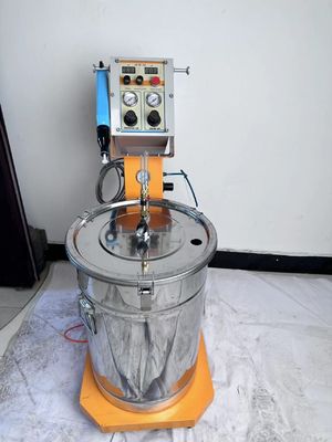 2020 Gema Optiflex 2 B इलेक्ट्रोस्टैटिक पाउडर कोटिंग पेंट स्प्रे मशीन के साथ कोटिंग